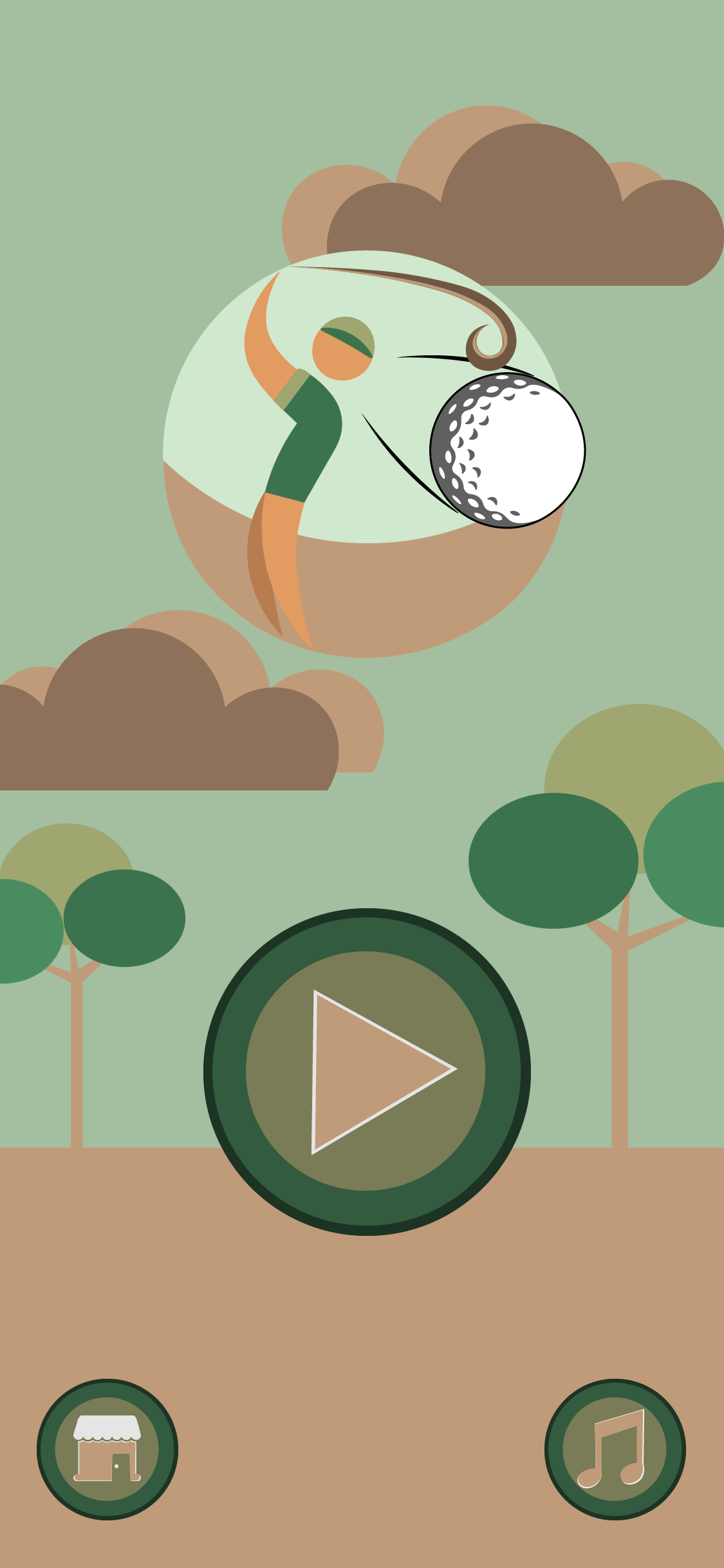 Mini-Golf Mobile Game User Interface