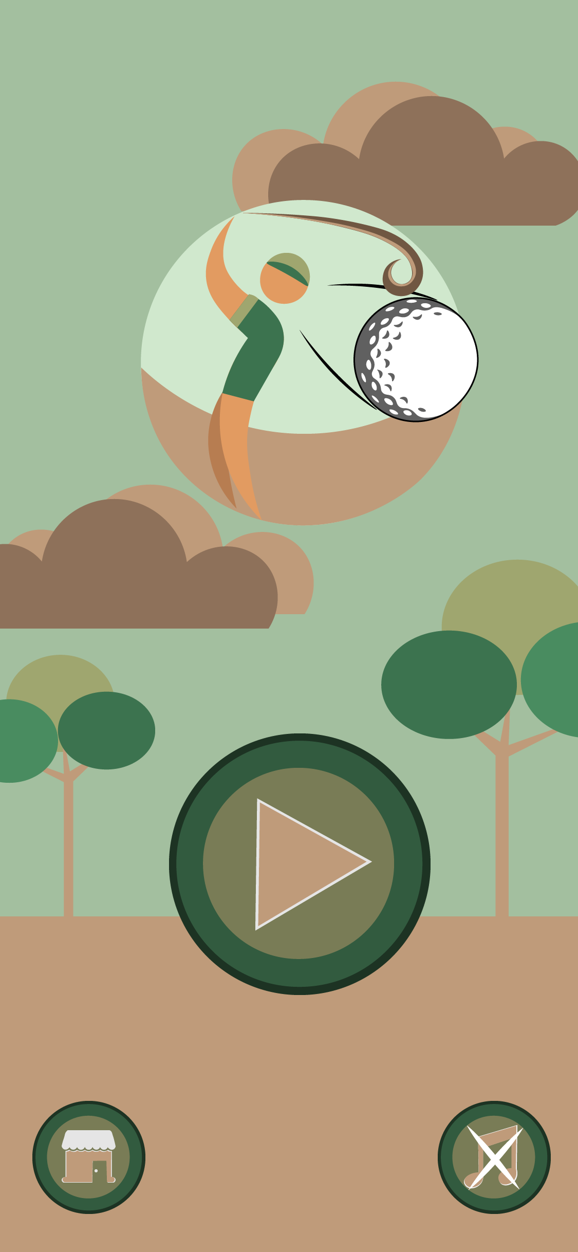 Mini-Golf Mobile Game User Interface