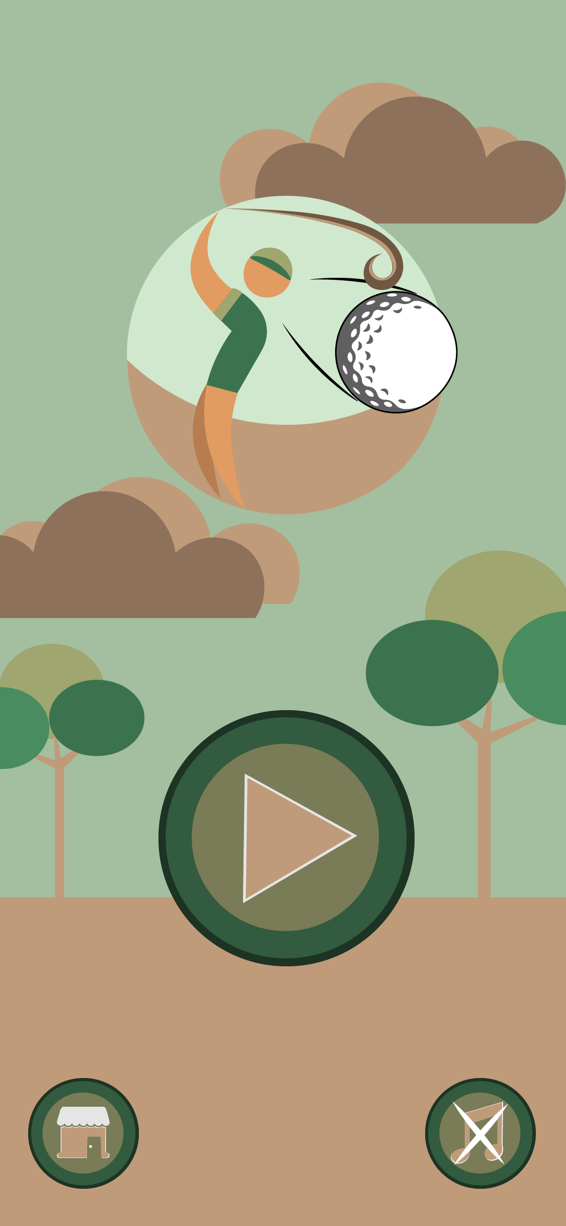 Mini-Golf Mobile Game User Interface