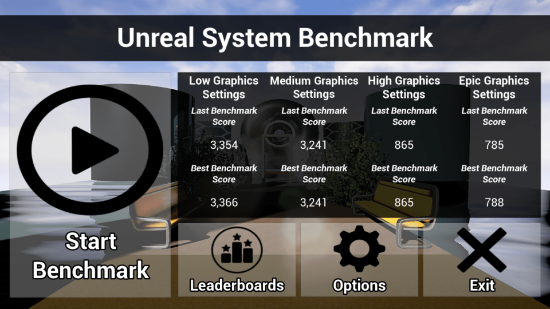 Unreal System Benchmark image